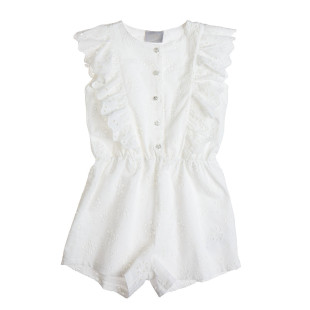 Playsuit with cutwork embroidery (12 months-5 years)