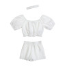 Set with cutwork embroidery and headband (18 months-5 years)