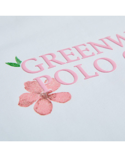 Μπλούζα Greenwich Polo Club με ανάγλυφα και glitter στοιχεία (18 μηνών-16 ετών)