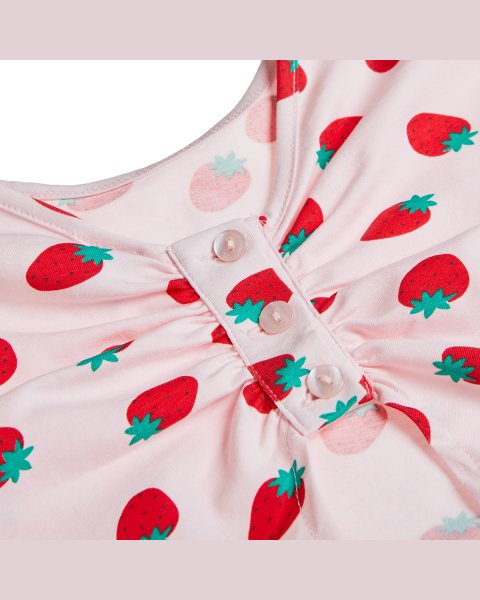 Dress with strawberry pattern (12 months-5 years)