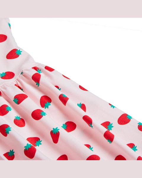 Dress with strawberry pattern (12 months-5 years)