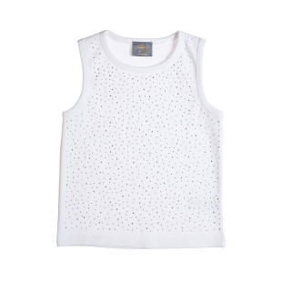 Sleeveless top with rhinestones (6-16 years)