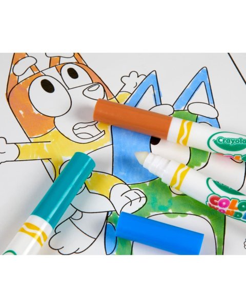 Χρωμοσελίδες Bluey Crayola Colour Wonder με 4 μαρκαδόρους (3+ ετών)