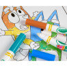 Χρωμοσελίδες Bluey Crayola Colour Wonder με 4 μαρκαδόρους (3+ ετών)