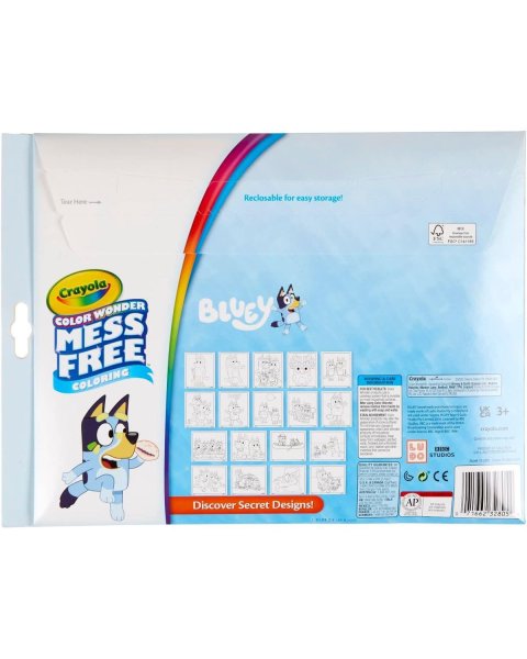 Bluey Crayola Colour Wonder Coloring Pages with 4 Markers (3+ years)