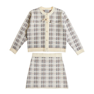 Set viscose cardigan and skirt (6-14 years)