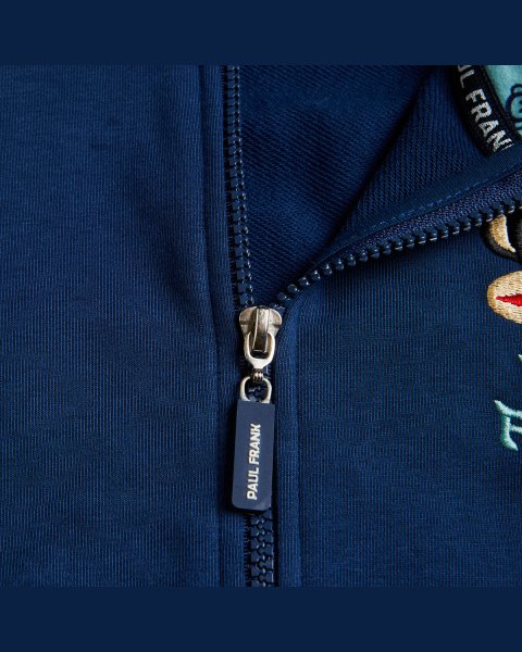 Zip hoodie Paul Frank with embroidery and embossed elements (12 months-5 years)