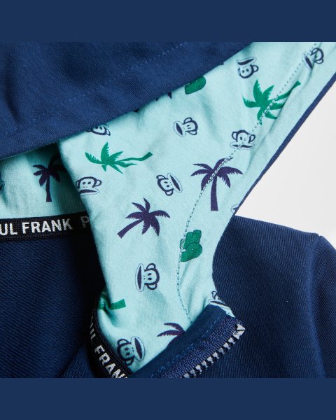 Zip hoodie Paul Frank with embroidery and embossed elements (12 months-5 years)