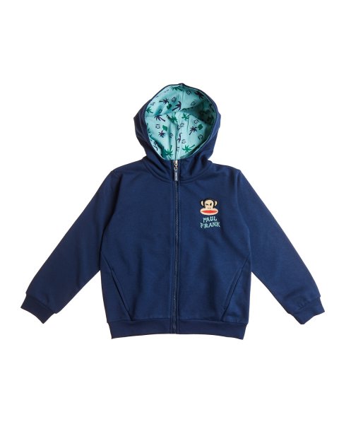 Zip hoodie Paul Frank with embroidery and embossed elements (12 months-5 years)