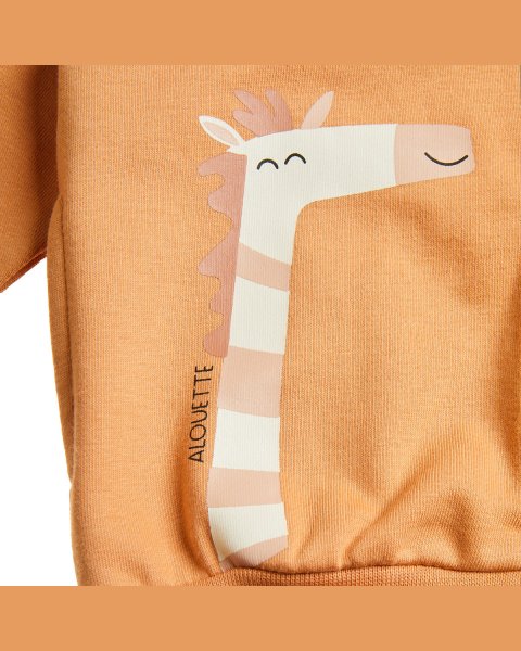Zip hoodie Tender Comforts with print (6 months-3 years)