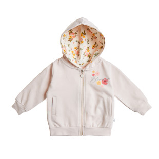 Zip hoodie Tender Comforts with metallic embroidery (6 months-3 years)