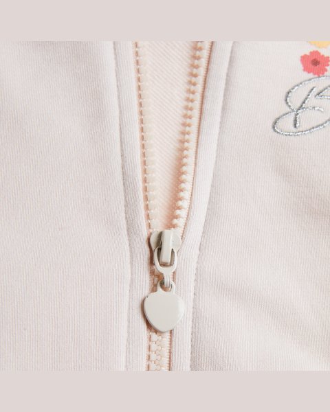 Zip hoodie Tender Comforts with metallic embroidery (6 months-3 years)