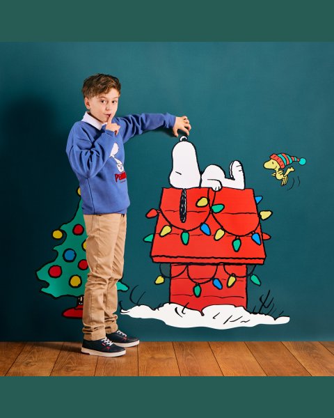 Top cotton fleece blend Snoopy with embossed elements (18 months-8 years)