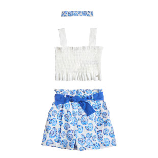 Set crop top with shorts and headband (6-14 years)