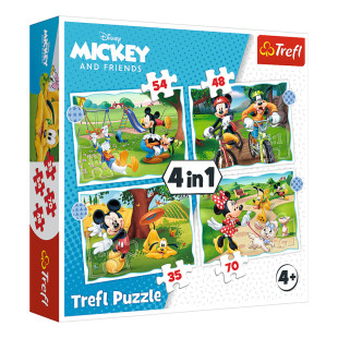 Παζλ Trefl Disney Mickey & Friends 4 σε 1 (4+ ετών)