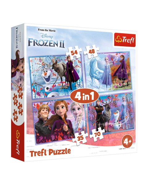 Puzzle Trefl 4 in 1 Disney Frozen II (4+ years).