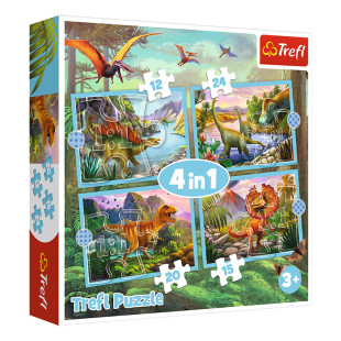 Puzzle Trefl 4 in 1 Dinosaurs (3+ years)