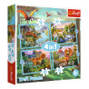 Puzzle Trefl 4 in 1 Dinosaurs (3+ years)