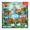 Puzzle Trefl 4 in 1 Dinosaurs (3+ years)