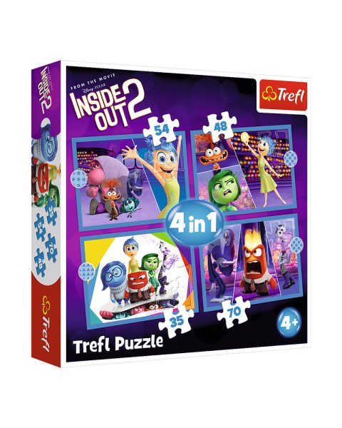 Παζλ Trefl 4 σε 1 Disney Inside Out 2 (4+ ετών)