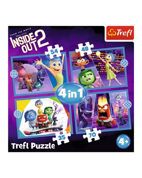 Παζλ Trefl 4 σε 1 Disney Inside Out 2 (4+ ετών)