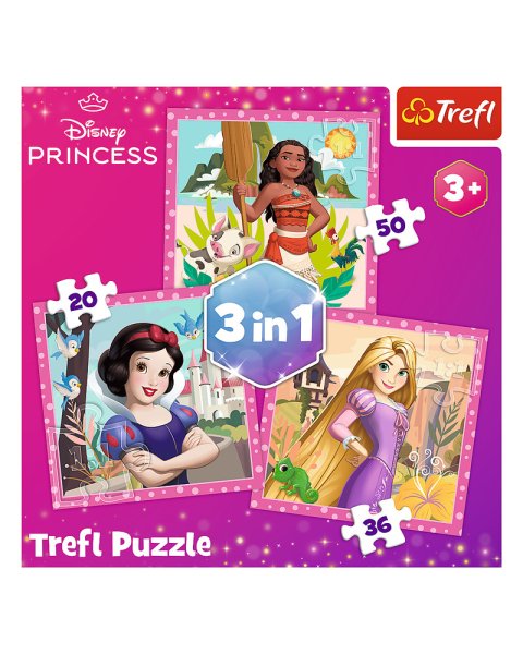 Παζλ Trefl 3 σε 1 Disney Princess (3+ ετών)