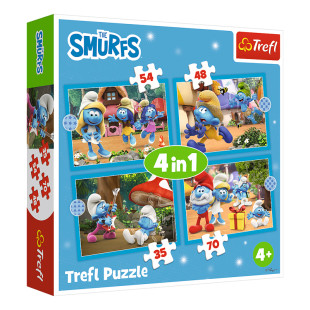 Puzzle Trefl 4 in 1 Smurfs (4+ years)