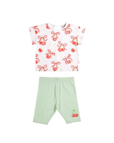 Set 3pcs top with biker leggings (12 months-5 years)