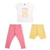 Set 3pcs top with leggings and biker Five Star (6-14 years)
