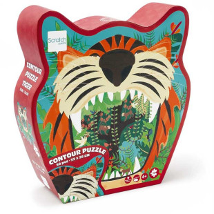 Toy Scratch Contour puzzle 58pcs Tiger (4+ years)