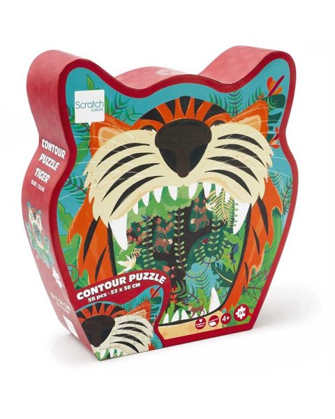 Toy Scratch Contour puzzle 58pcs Tiger (4+ years)