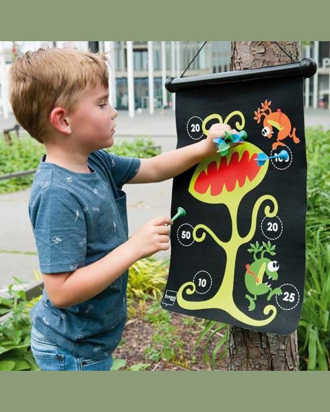 2-Sided Magnetic Scratch Target with 6 Darts Monsters (5+ years)