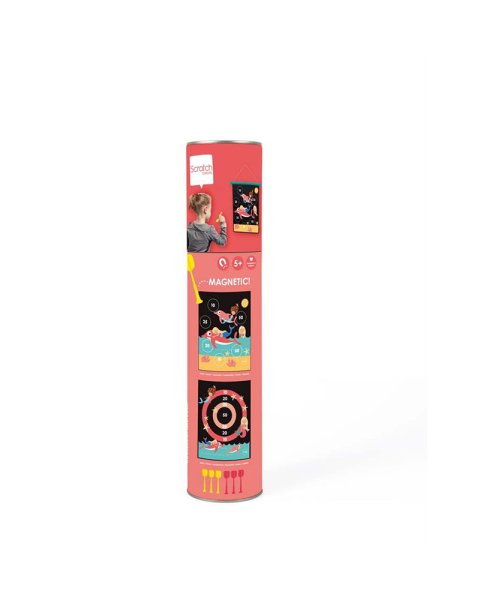 2-Sided Magnetic Scratch Target with 6 Darts Mermaid (5+ years)