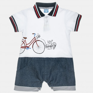 Babygrow with denim detail (1-9 months)