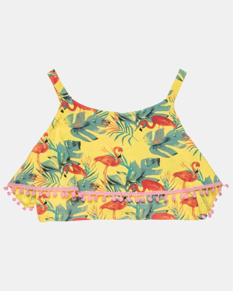 Μπλούζα crop με tropical μοτίβο (6-14 ετών)
