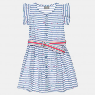 Dress with frilled shoulders (6-14 years)