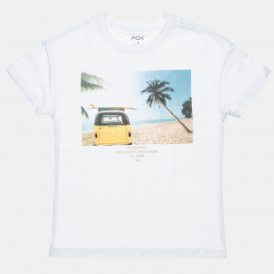 Μπλούζα με τύπωμα Malibu beach (6-16 ετών)