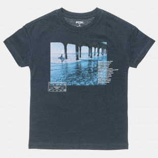 Μπλούζα με τύπωμα surf (6-16 ετών)