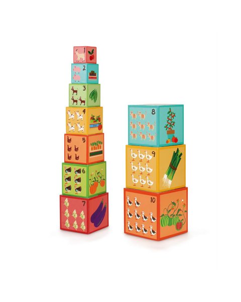 Toy Scratch Stacking tower Farm (12+ months)