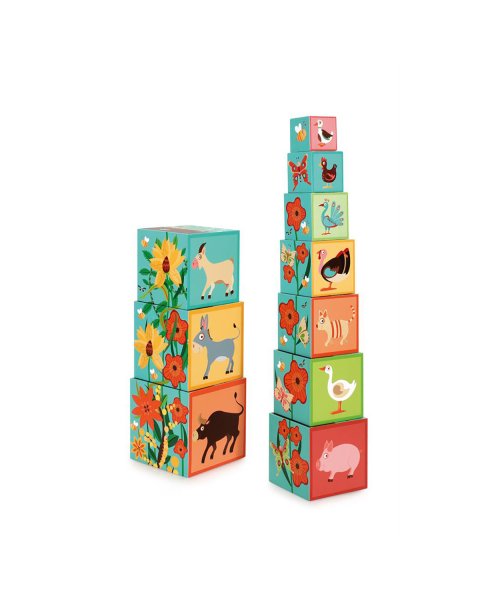 Toy Scratch Stacking tower Farm (12+ months)
