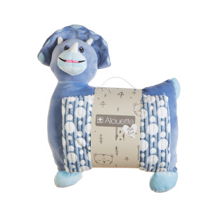 Plush animal pillow and blanket 90x75cm.