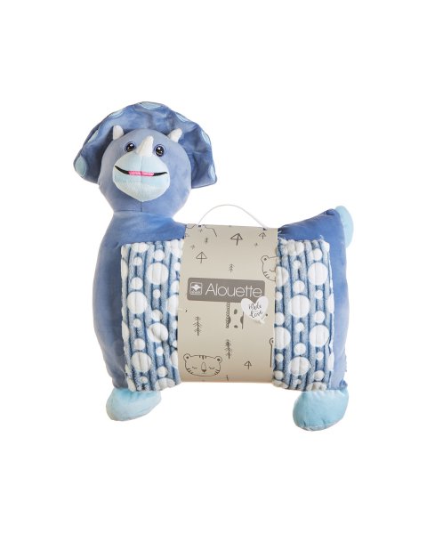 Plush animal pillow and blanket 90x75cm.