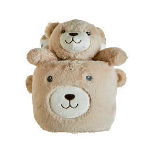 Plush teddy bear, blanket 90x75cm, basket Tender Comforts