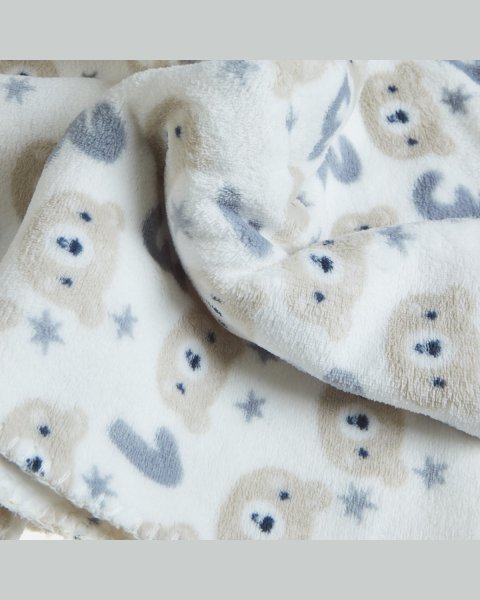 Plush teddy bear, blanket 90x75cm, basket Tender Comforts