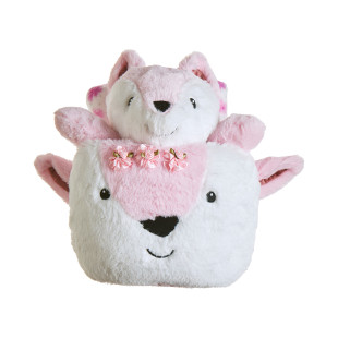 Plush fox, blanket 90x75cm, basket Tender Comforts