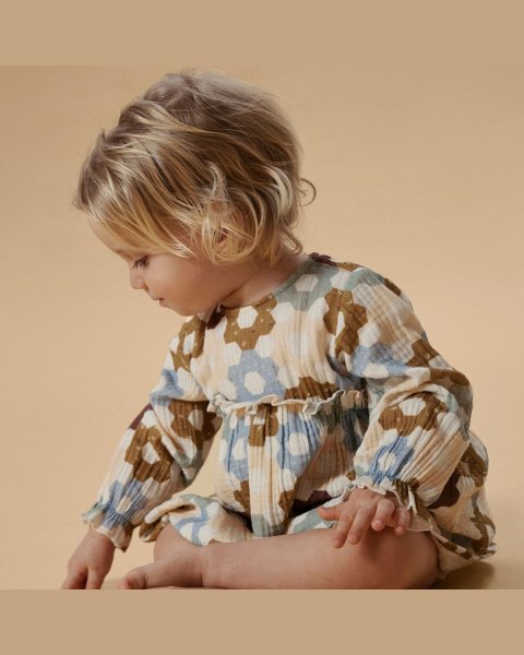 Dress Lil'Atelier 100% organic cotton with babygrow (1-18 months)