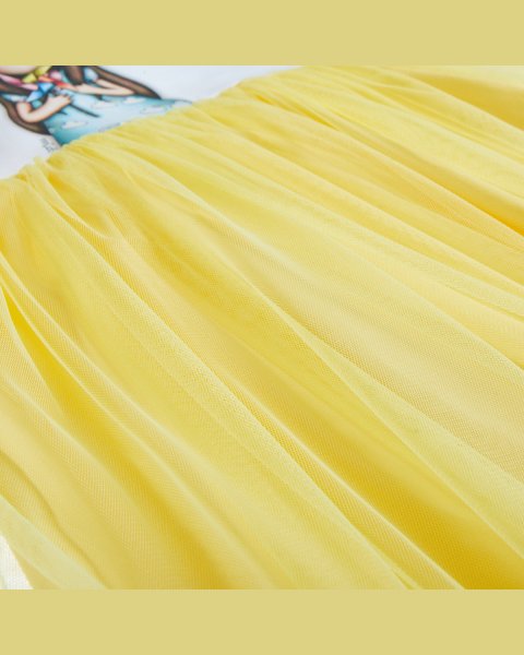 Dress Santoro with print and tulle bottom (6-14 years)