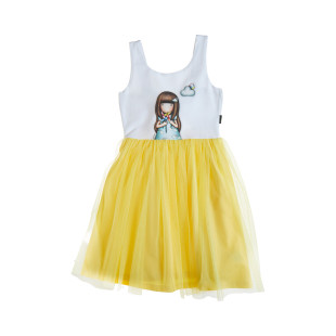 Dress Santoro with print and tulle bottom (6-14 years)
