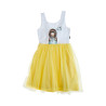 Dress Santoro with print and tulle bottom (6-14 years)