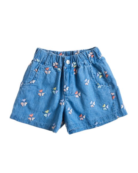 Denim shorts with embroidery (12 months-5 years)